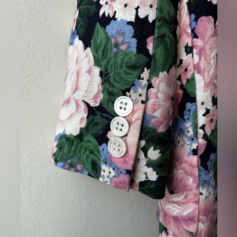 Vintage JH Collectibles Flower Print Blazer - with union tag - Picture 7 of 7